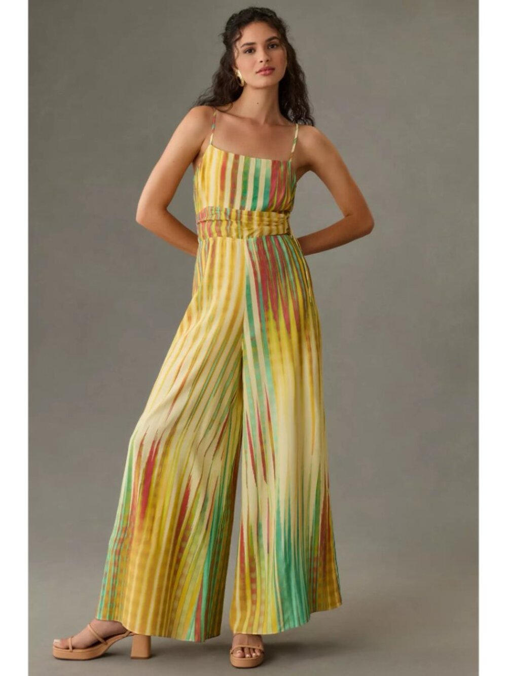 Anthropologie NWT Plenty by Tracy Reese Side Show Jumpsuit in Pastel Ikat sz XS - Picture 10 of 10